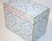 Personalized Recipe Box 4x6 4 x 6 Custom - You Design It Handmade Wooden Recipe Card Wedding Guest Book Box
