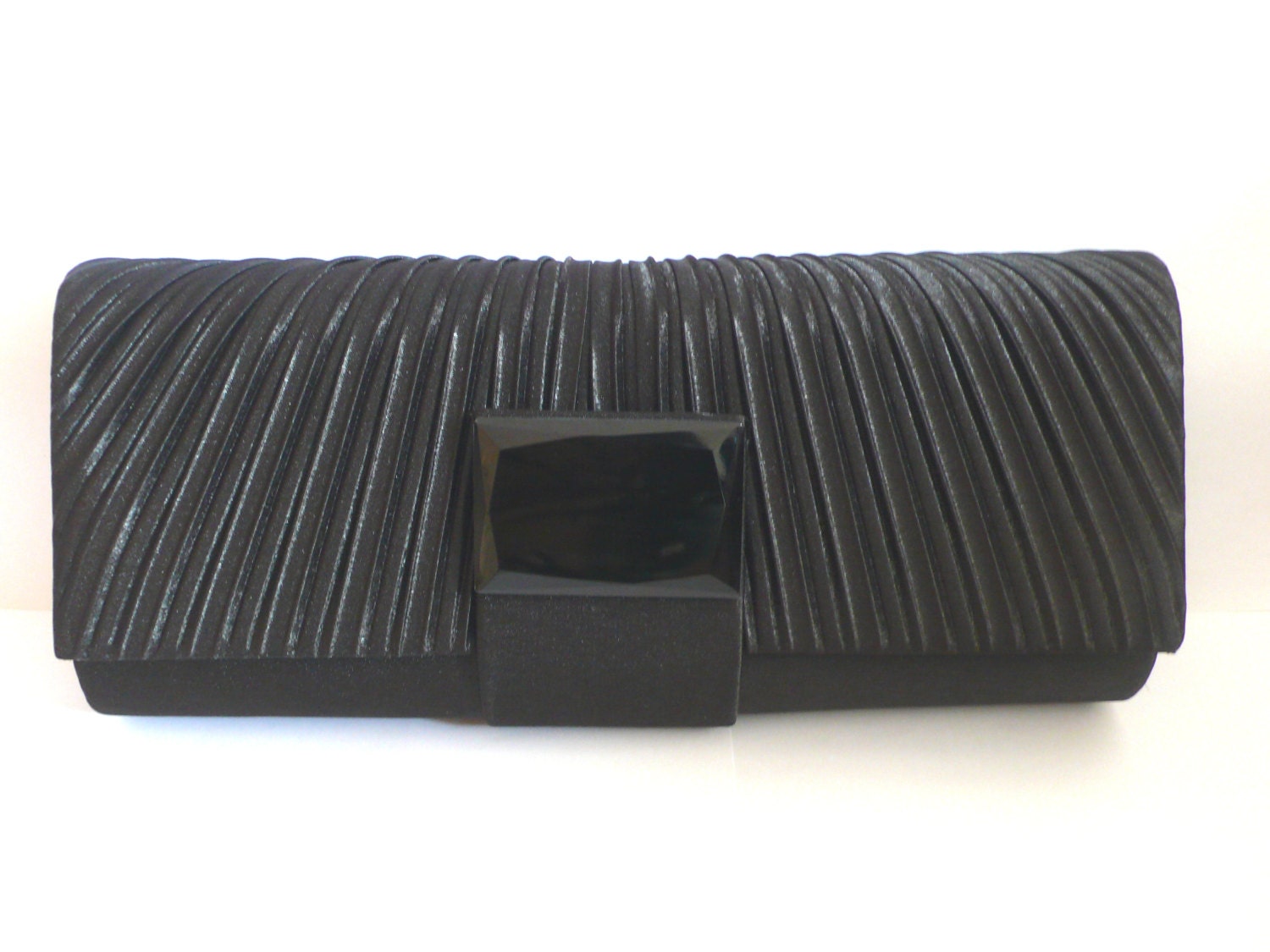 SALE - Classic Black Bridal and Evening Clutch