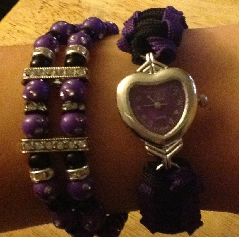 Paracord watch and bracelet set