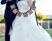 Wedding Banner  Mr. & Mrs. Garland Bunting  Great Photo Prop Can Custom Colors