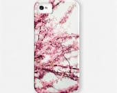 Pink iPhone 5 Case, Flower iPhone 4/4s Case, Pink Blossoms, Redbud Tree, Fuchsia, Girly, Pretty, Floral, Samsung Galaxy Case, Waves.