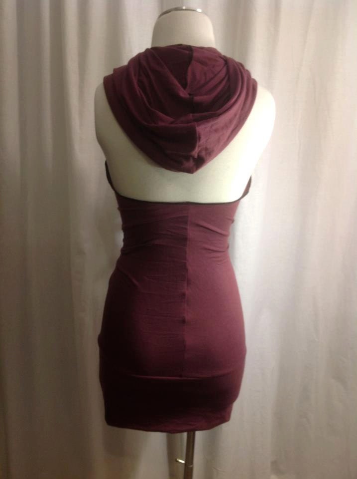Halter Hoodie in Amethyst Bamboo Lycra  New Color