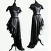 Dress Lourdes, victorian goth, size S/M black faux leather, Somnia Romantica by Marjolein Turin