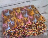 Blanket- Reversible Handmade Crochet Giraffe/Photo Prop SIZE 26x26-Ready 2 SHIP