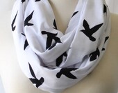 Infinity Scarf - Black Birds