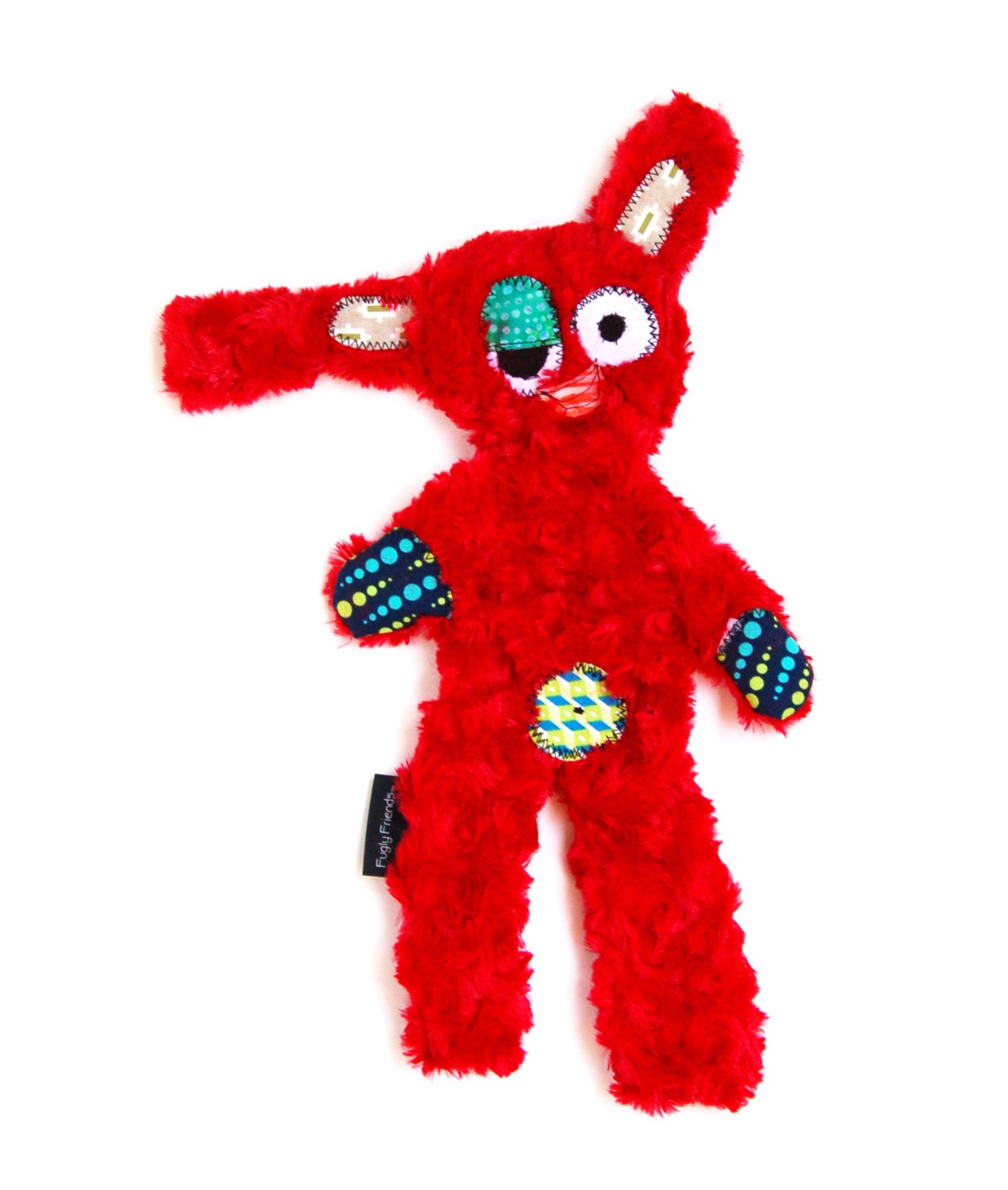 Stuffing & Squeaker Free Snuggly Fugly Dog Toy with Secret Heart Fortune- Fizzbump by Fugly Friends