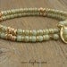 Green and Gold Bangle Wrap Bracelet by Cheydrea