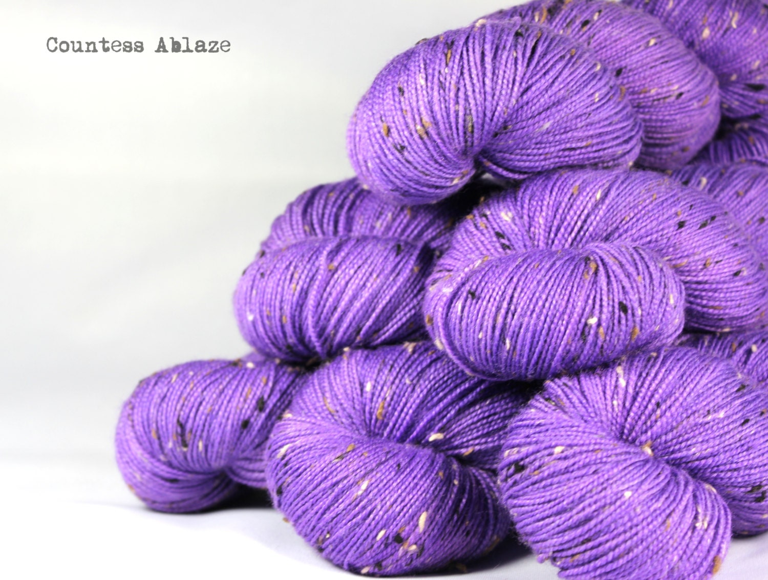 Donegal tweed - merino - hand dyed yarn - fingering 4ply weight - "Enigma OOAK" - UK Seller - Dr Donegal 4ply