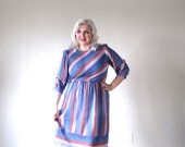 Pastille Pinstripe -Plus size Dress- Vintage- valentine -sweetheart