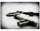 Skeleton key photography print, black and white, 5x7 inch - Trust is the Key
