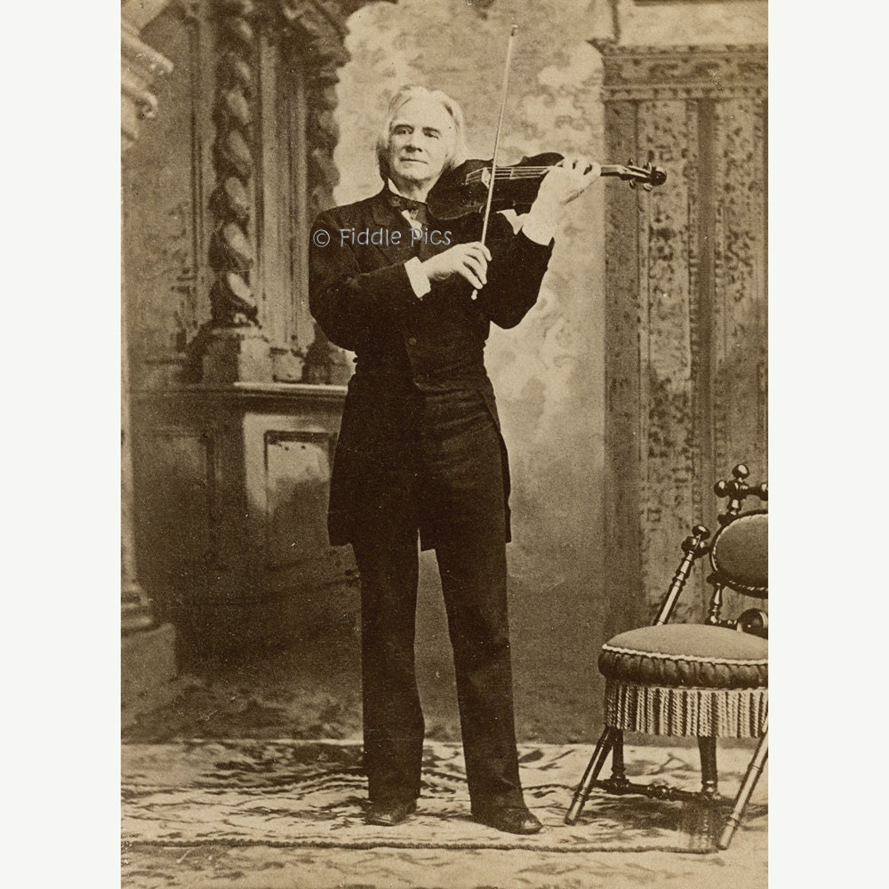 Antique Photo / Norwegian Violinist OLE BULL / Vintage Cabinet Card Photograph