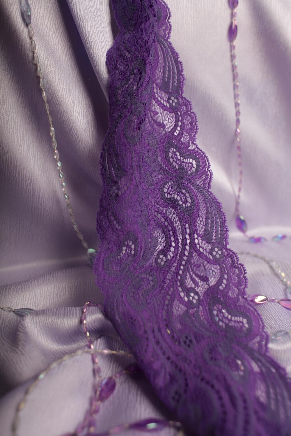 2 shades of purple stretch lace goth victorian lingerie