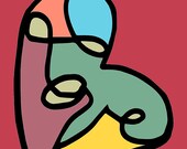 Love In The Shape Of My Heart - 8x10 Art Print