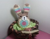 Amigurumi crochet bunny, Bunny Rabbit,  childs toy, baby shower gift, healthy gift, handmade