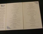 Wedding Program Book, Order of Service, Textured Cardstock, Elegant, Tri-Fold, Classic, Ceremony Program, Romantic, Unique