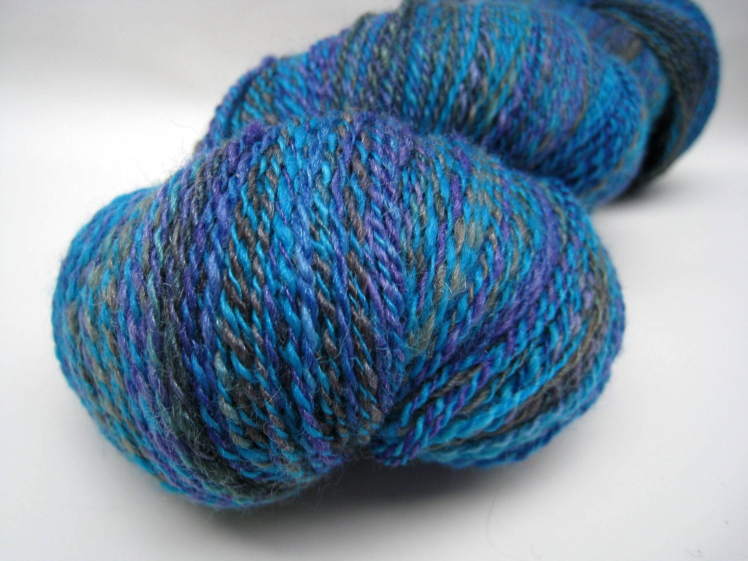 Handspun Handdyed Polwarth/Silk Yarn - 580 yards