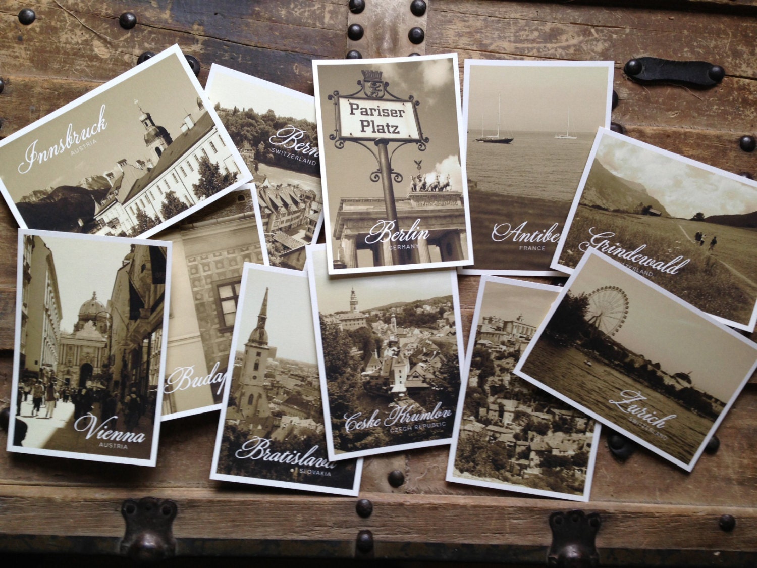Vintage Postcard Table Markers