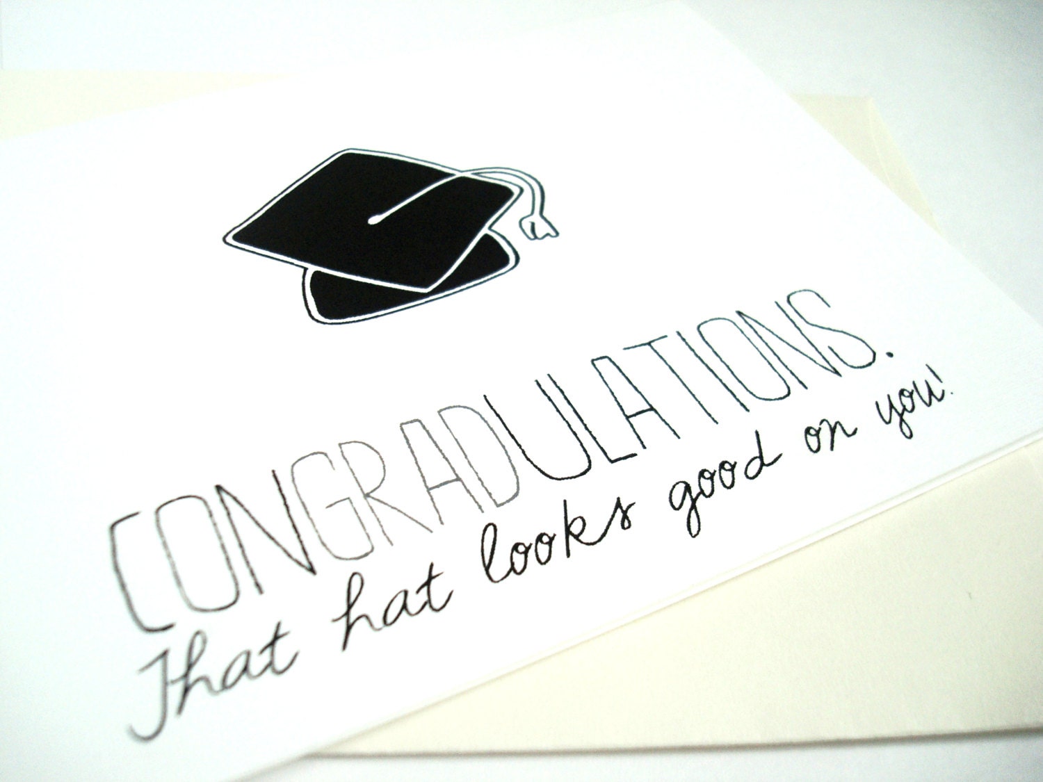 Fun Graduation Card. conGRADulations- sweet hat.