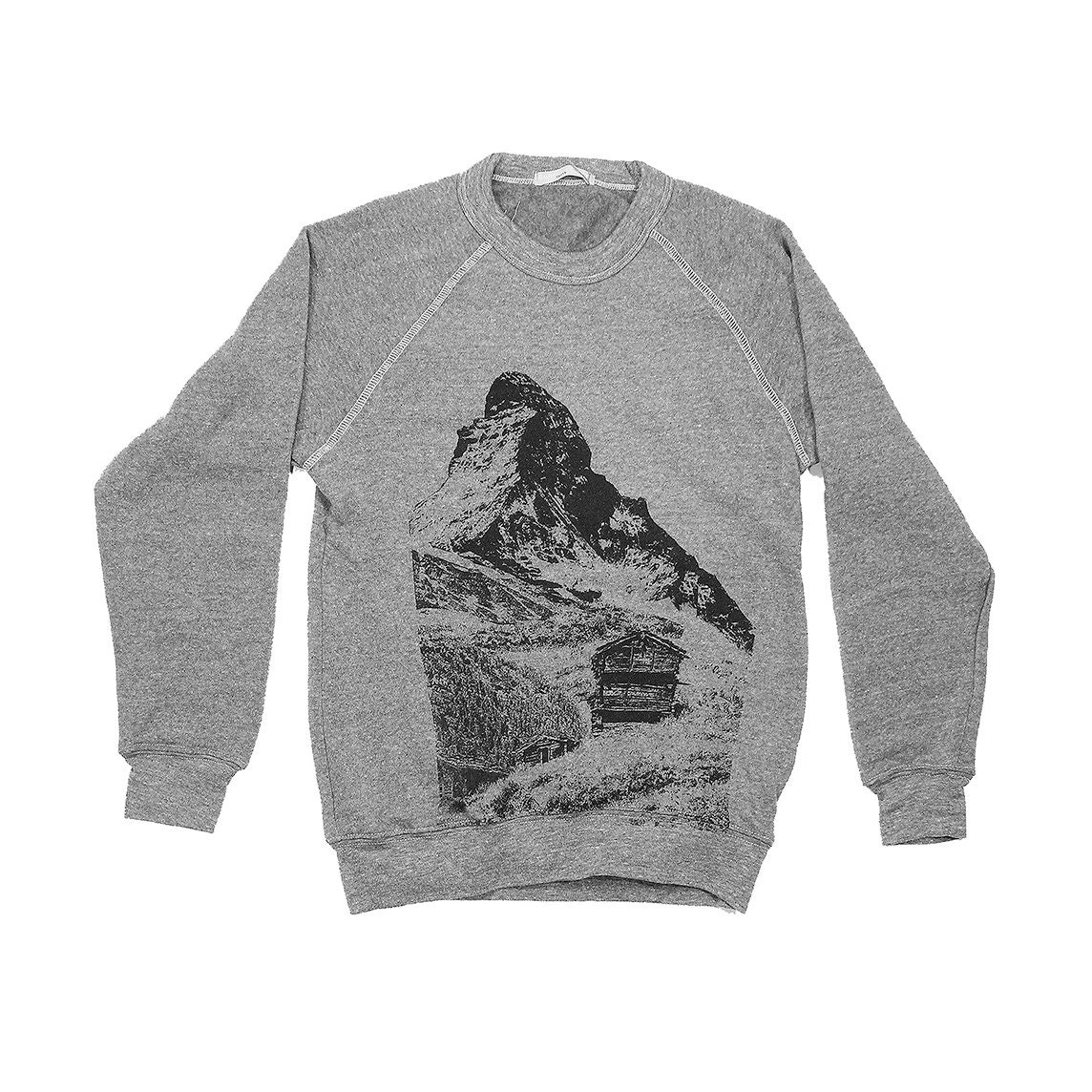 MOUNTAIN HOME sweater. eco-friendly fleece. grey.