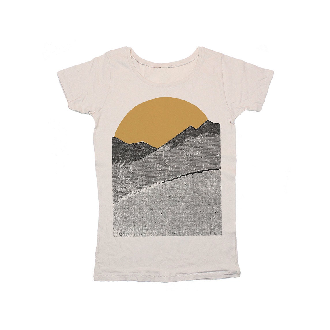 GOOD MORNING shirt. scoop tshirt. sunrise. organic cotton.