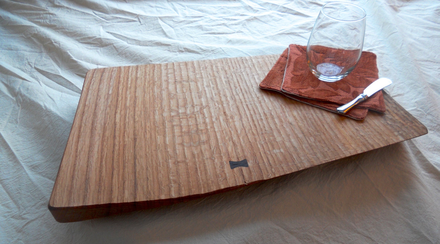 Quarter sawn red oak serving tray.