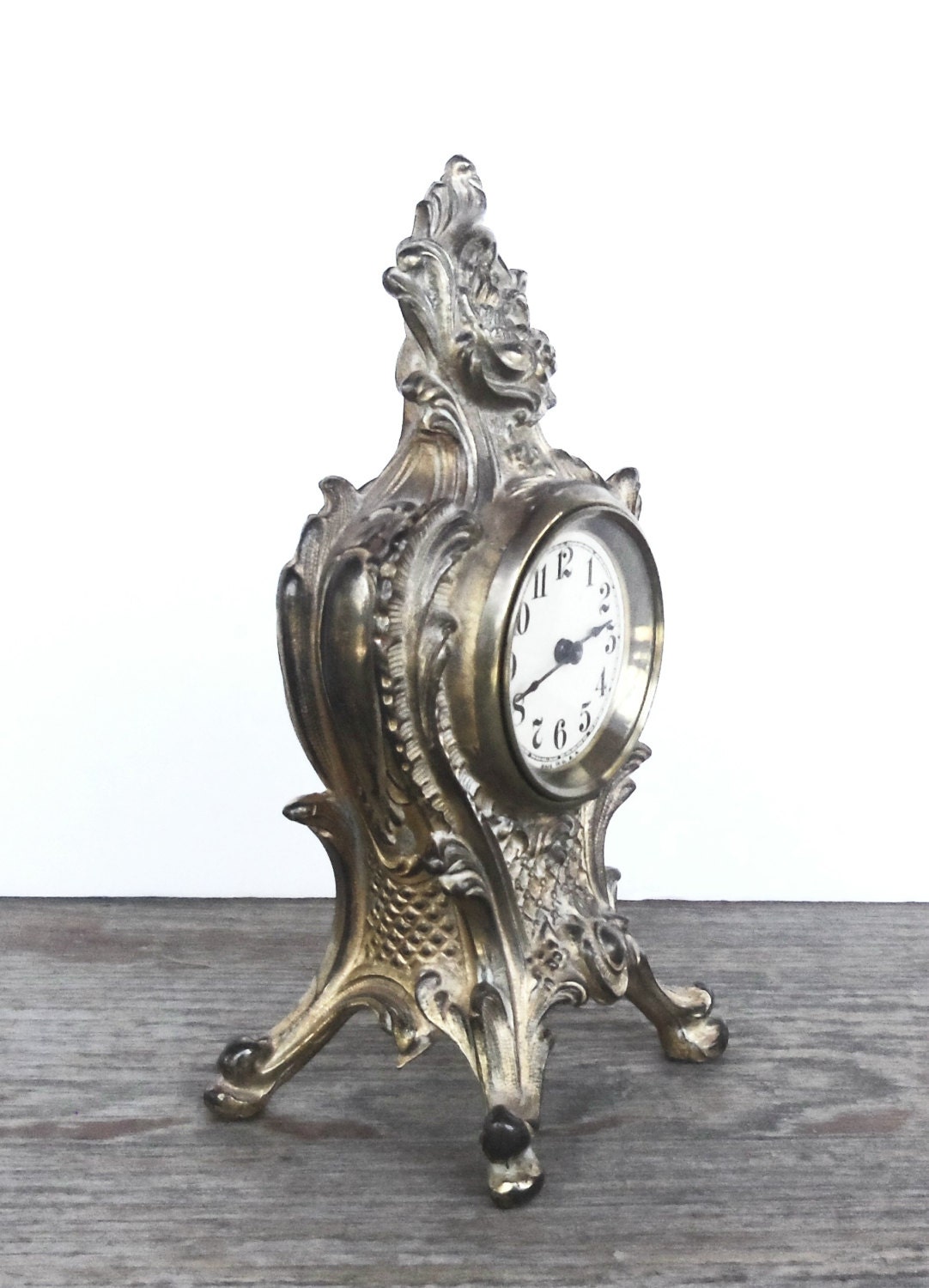 Antique Clock Art Nouveau Early 1900s French Country Decor