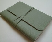 Leather Bound Notebook/Journal Lovely Pistachio Green Handmade