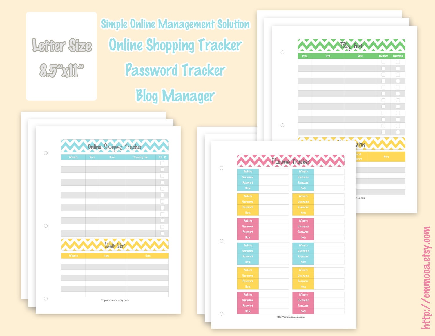 Online Shopping/Password Tracker/Blog Manager Bundle