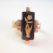 Antique Victorian HAND Holding A FLOWER Engagement Rose Gold Ring