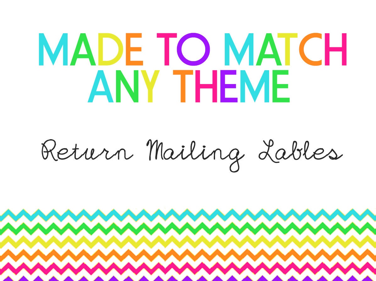 Matching Return Address Labels for ANY DESIGN Il_170x135