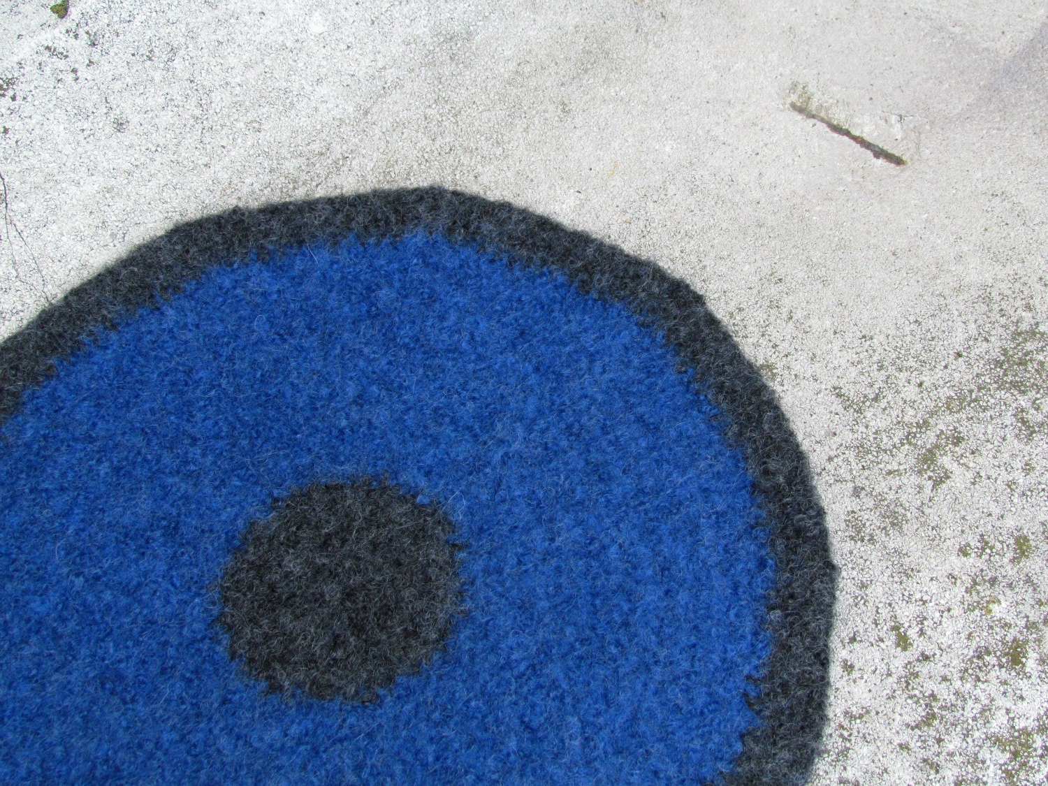 Felt placemat - midnight blue and dark grey - Ocean colors - accent, home decor