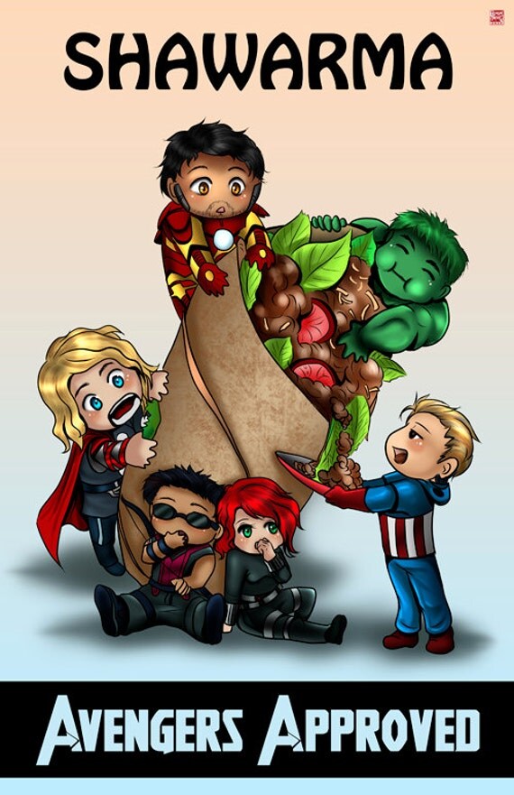 11x17" Avengers - Shawarma