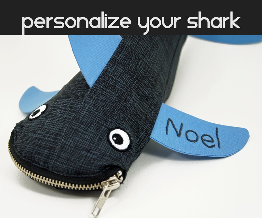 PERSONALIZE your Shark - Add-On to Your Order - Personalized Bag for Kids - Custom Name - Hand embroidered Name