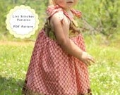 Louise Shoulder Knot Dress Sewing Pattern- Instant Dowload PDF Pattern and Tutorial- Livi Stitches Sewing Pattern