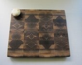 wood cutting board butcher block kitchen food prep end grain ready to ship
