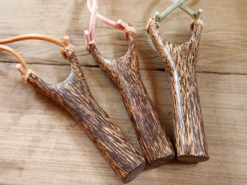 Palm Wood Slingshot Catapult Hand Made