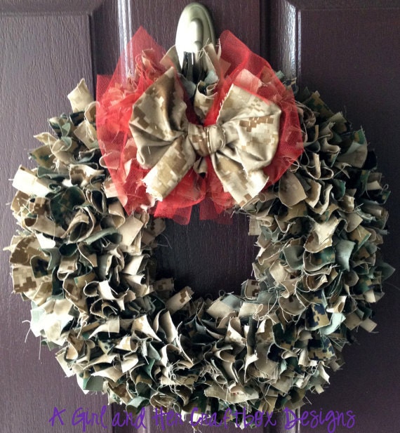 Multi Color/ Multi Branch Military Cammie Wreath WITHOUT Nametapes
