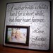 Custom Picture Frame for Mom, A Mother holds a Child's Hand, Parent Gift, Thank You, Wedding, Mother of the Bride - Groom, Grandmother