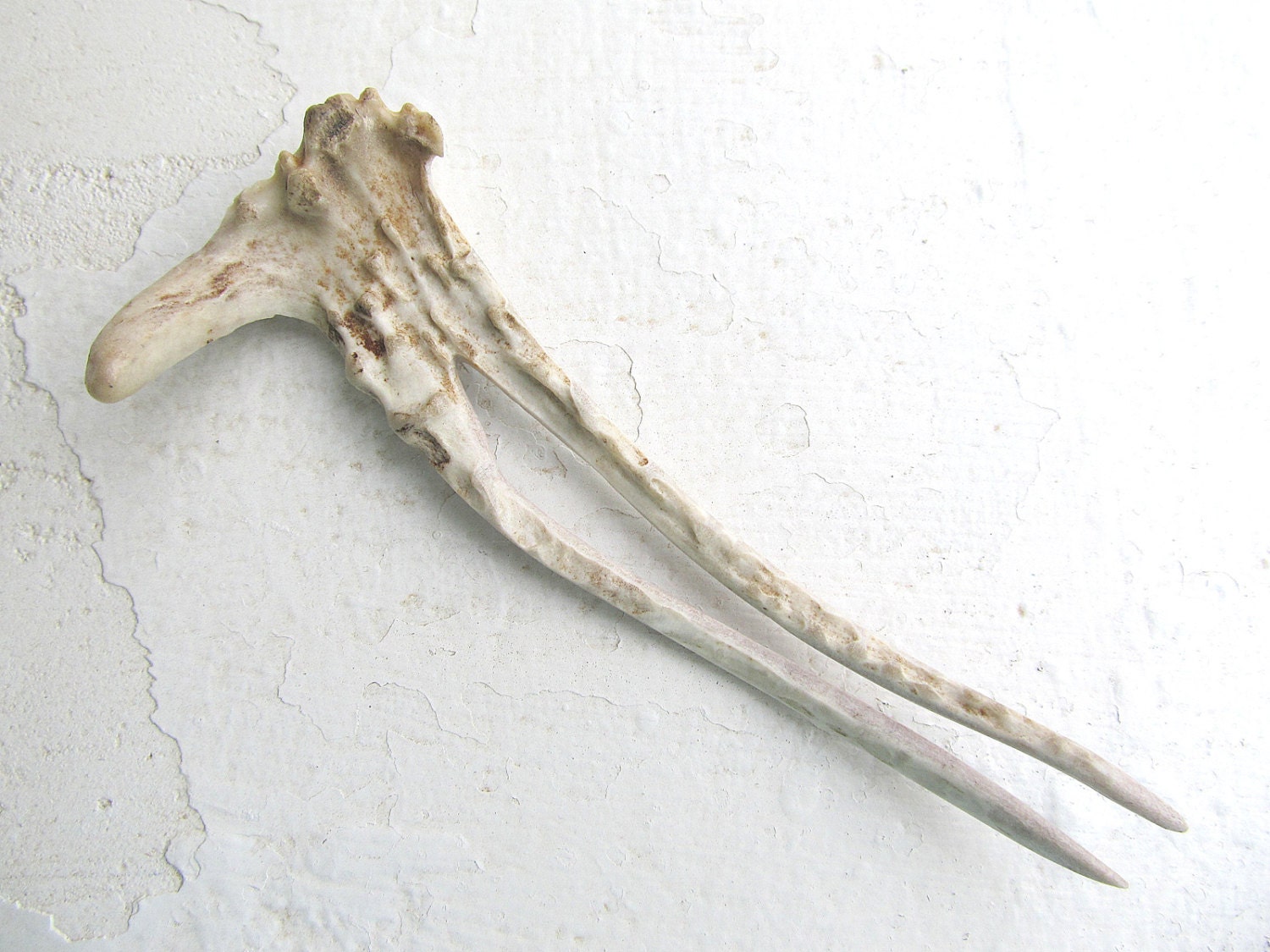 Unusual Wearable Taxidermy Deer Antler Hair Fork Asian Hair Sticks Offbeat Bridal Comb
