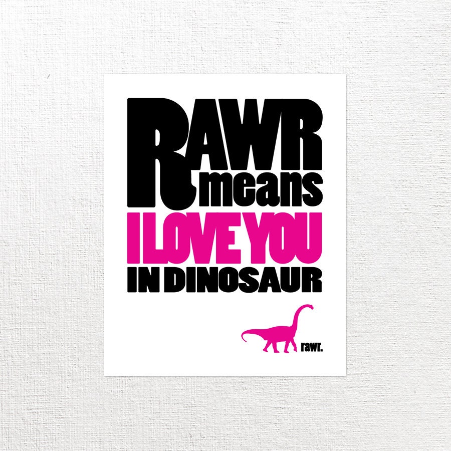 8x10 RAWR Print // Choose Your Dino