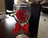 Cubs Wine Glass