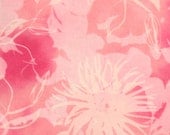 1 Yard Pink Mums Fabric, "Mimosa" by Robert Kaufman Fabrics