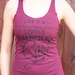 She's My Little Whiskey Girl - Women's Racer Back Tank top - "Tri-Cranberry" and Black ink - Toby Keith