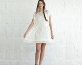 Valentines special SALE Bridesmaid Dress, Ivory ruffle dress, Cocktail dress - naftul