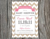 Baby Shower Invitation Printable Chevron Banner Il_170x135