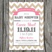 Baby Shower Invitation Printable Chevron Banner
