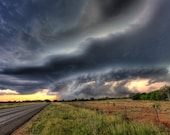 8x10 Fine Art Photography Print of a supercell thunderstorm in Texas on 5-10-13