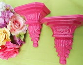 Fabulous HOT PINK Wall Sconces- "One Pair"