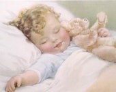 HAPPY DREAMS Print by Bessie Pease Gutmann / 11 X 14 / 1985 Litho In Usa / Portal Publications, Ltd. / Framed
