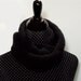 Cashmere Infinity Scarf BLACK Upcycled Cashmere Circle Scarf